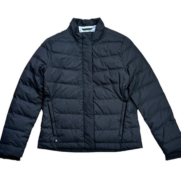 Athleta Girl Black Down Jacket Medium 8/10 EUC - Picture 1 of 8